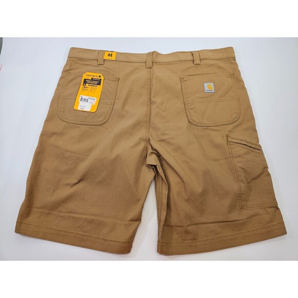 Carhartt Men's 44 Relaxed Fit Rigby 10" Dungaree Shorts Rugged Flex Tan New NWT - Picture 3 of 8